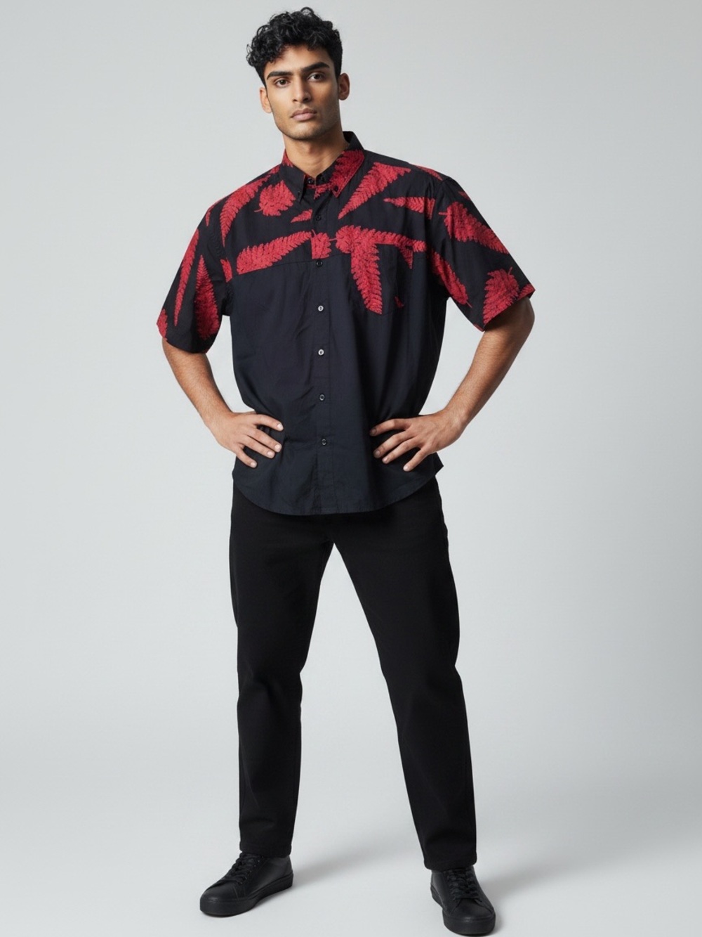 Kinolau Manaola Collection Hawaiian Aloha Shirt Mens XL Red Short Sleeve Button
